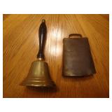Brass school bell, cow bell