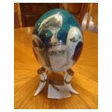 Painted ostrich egg