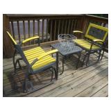Cast iron glider chairs