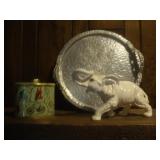 Rodney Kent tray, Elephant figure