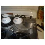 Blue cornflower coffee pots