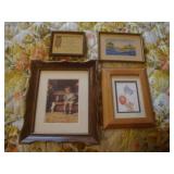 Framed vintage prints