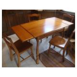 Solid maple table w 4 chairs