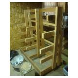 Lumber shelf on wheels