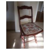 Folding mahogany chair