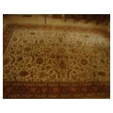 Large hand knotted wool rug