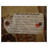 Label on the back of the rug