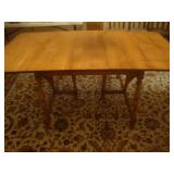 One leaf in and ends up on gateleg 