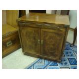 Cabinet with burl front