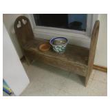 Primitive pine bench