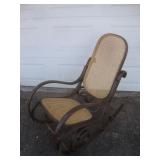 One of 2 bentwood rockers