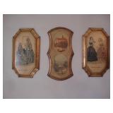Vintage gilded Florentine pictures