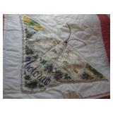 Detail of quilt block with butterflies