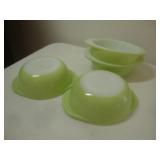 Pyrex chartreuse bowls