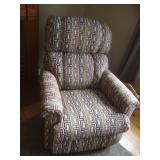 La-Z-Boy recliner with geometric print upholstery