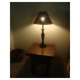 Lamp on small table