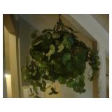 Hanging basket w artificial ivy