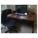 Desk, office chair
