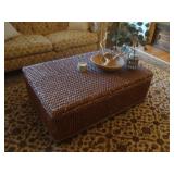 Rattan trunk with storage