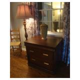 Broyhill file cabinet. floor lamp