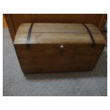 Antique pine trunk w dovetail joins