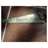 Hand saw with painting
