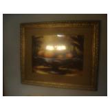 Large still life print in gilded frame