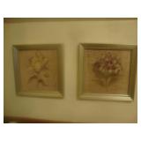 Pair framed prints