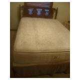 Queen size bed w newer mattresses