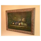 Lrage framed antique oil painting