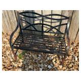 Small wrought iron bench