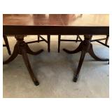 Double pedestal on table