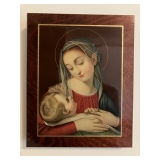 Madonna w Child on wood