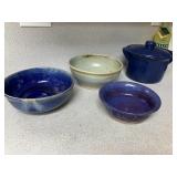 Pottery w cobalt glaze