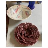 Lrge pottery bowl, pottery rosette wall art