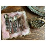 Sterling silver spoons, sterling silver picks
