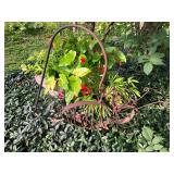 Iron honey bee yard art