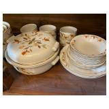 Halls Autumn Leaf covered casserole