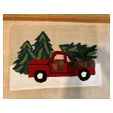 Hooked Christmas rug