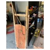 Antique wooden sled w square nails