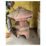 Concrete oriental garden lantern