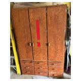 Vintage pine cabinet w 9 drawers