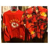 KC Chiefs shirt, Vintage Hawaiian shirt