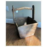 Antique oriental wooden bucket
