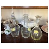 Decanters with glass stoppers