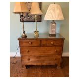 Antique solid cherry 3 drawer chest