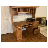 Large pine desk w/ removable shelf