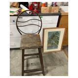 Custom welded steel stool