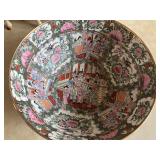 Interior of Chinese medallion punch bowl