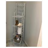 Tall, narrow wire shelf